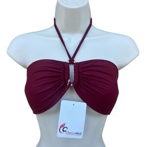 Bikini Top Choice Well Maroon  Size Medium Comfortable Swimwear / Beach Wear NWT